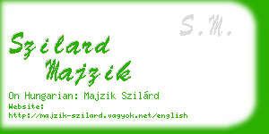 szilard majzik business card