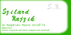 szilard majzik business card